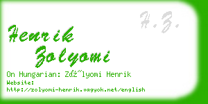 henrik zolyomi business card